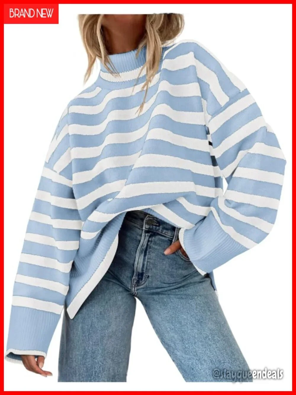 Women Oversized Cable Knit Turtleneck Pullover Sweater